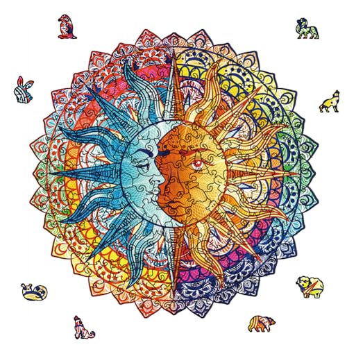 GLOBLELAND 200 Stück Sonne Und Mond Holzpuzzles Für Erwachsene 27.7x27.7 cm/11x11 Zoll Tierpuzzles Holz Erwachsene Bunte Puzzles Geschenke Zum Geburtstag GLOBLELAND 200 Stück Sonne Und Mond Holzpuzzles Für Erwachsene 27.7x27.7 cm/11x11 Zoll Tierpuzzles Holz Erwachsene Bunte Puzzles Geschenke Zum Geburtstag von GLOBLELAND
