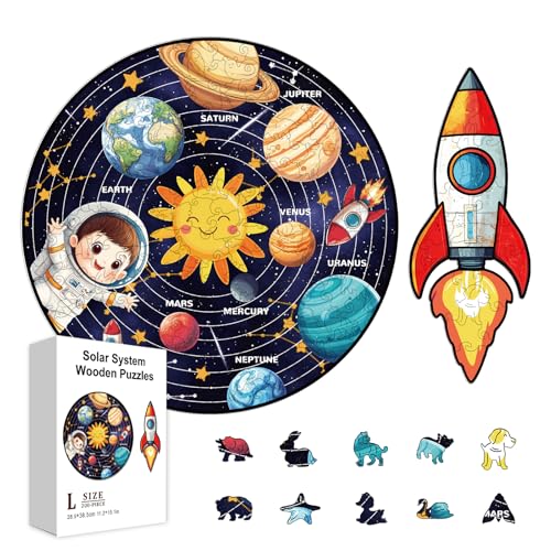 GLOBLELAND 200Pcs Solar System Planet hölzerne Puzzles für Kleinkind Kinder Lernen Rakete Puzzles Holz Erwachsene Bunte einzigartige Puzzlespiel für Feiertage Geburtstag Jahrestag Geschenke GLOBLELAND 200Pcs Solar System Planet hölzerne Puzzles für Kleinkind Kinder Lernen Rakete Puzzles Holz Erwachsene Bunte einzigartige Puzzlespiel für Feiertage Geburtstag Jahrestag Geschenke von GLOBLELAND