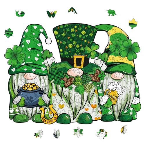 GLOBLELAND 2-teiliges Holz Zwerg Puzzle für Erwachsene, St. Patrick's Day, 36x26.8 cm GLOBLELAND 2-teiliges Holz Zwerg Puzzle für Erwachsene, St. Patrick's Day, 36x26.8 cm von GLOBLELAND
