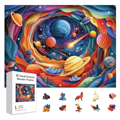 GLOBLELAND 300 Stück 3D Puzzle Aus Holz Mit Visuellem Universum Zum Lernen von Kleinkindern 11.22x15.16 Zoll Große Bunte Planeten Holzpuzzles Geschenke Für Feiertage Geburtstage GLOBLELAND 300 Stück 3D Puzzle Aus Holz Mit Visuellem Universum Zum Lernen von Kleinkindern 11.22x15.16 Zoll Große Bunte Planeten Holzpuzzles Geschenke Für Feiertage Geburtstage von GLOBLELAND