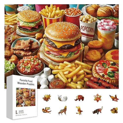GLOBLELAND 300 Stück Hamburger Pommes Puzzle Aus Holz Zum Lernen Für Kleinkinder 11.22x15.16 Zoll Bunte Lieblingsessen Puzzles Aus Holz Feiertags Und Geburtstagsgeschenke Für Lernen GLOBLELAND 300 Stück Hamburger Pommes Puzzle Aus Holz Zum Lernen Für Kleinkinder 11.22x15.16 Zoll Bunte Lieblingsessen Puzzles Aus Holz Feiertags Und Geburtstagsgeschenke Für Lernen von GLOBLELAND