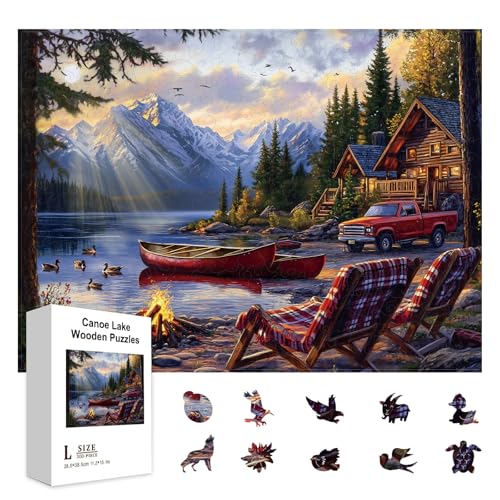 GLOBLELAND 300 Stück Holzpuzzle Mit Kanu Seeblick Für Kleinkinder Die Den Sonnenuntergang Am See Lernen. Bunte Einzigartige Puzzles In Tierform Für Feiertags Geburtstags Und Jubiläumsgeschenke GLOBLELAND 300 Stück Holzpuzzle Mit Kanu Seeblick Für Kleinkinder Die Den Sonnenuntergang Am See Lernen. Bunte Einzigartige Puzzles In Tierform Für Feiertags Geburtstags Und Jubiläumsgeschenke von GLOBLELAND