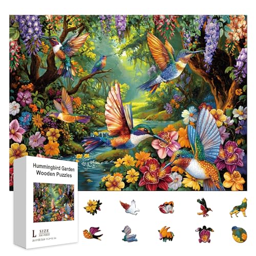 GLOBLELAND 300 Stück Kolibri Garten Holzpuzzle Für Kleinkinder Die Lernen 11.22x15.16 Zoll Bunte Kolibri Und Blumen Holzpuzzles Für Feiertags Geburtstags Und Jubiläumsgeschenke GLOBLELAND 300 Stück Kolibri Garten Holzpuzzle Für Kleinkinder Die Lernen 11.22x15.16 Zoll Bunte Kolibri Und Blumen Holzpuzzles Für Feiertags Geburtstags Und Jubiläumsgeschenke von GLOBLELAND