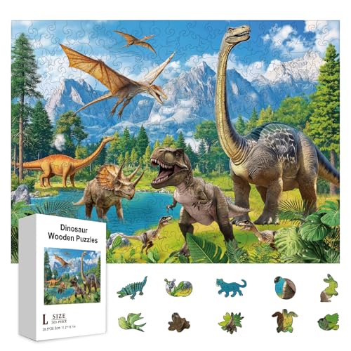 GLOBLELAND 300Pcs Dinosaurier hölzerne Puzzles für Kind Jurassic World Jigsaw Jigsaw-Spiel Holz Erwachsene Bunte Puzzles für Vorschule Kinder Lernen Geburtstag Urlaub Geschenke GLOBLELAND 300Pcs Dinosaurier hölzerne Puzzles für Kind Jurassic World Jigsaw Jigsaw-Spiel Holz Erwachsene Bunte Puzzles für Vorschule Kinder Lernen Geburtstag Urlaub Geschenke von GLOBLELAND