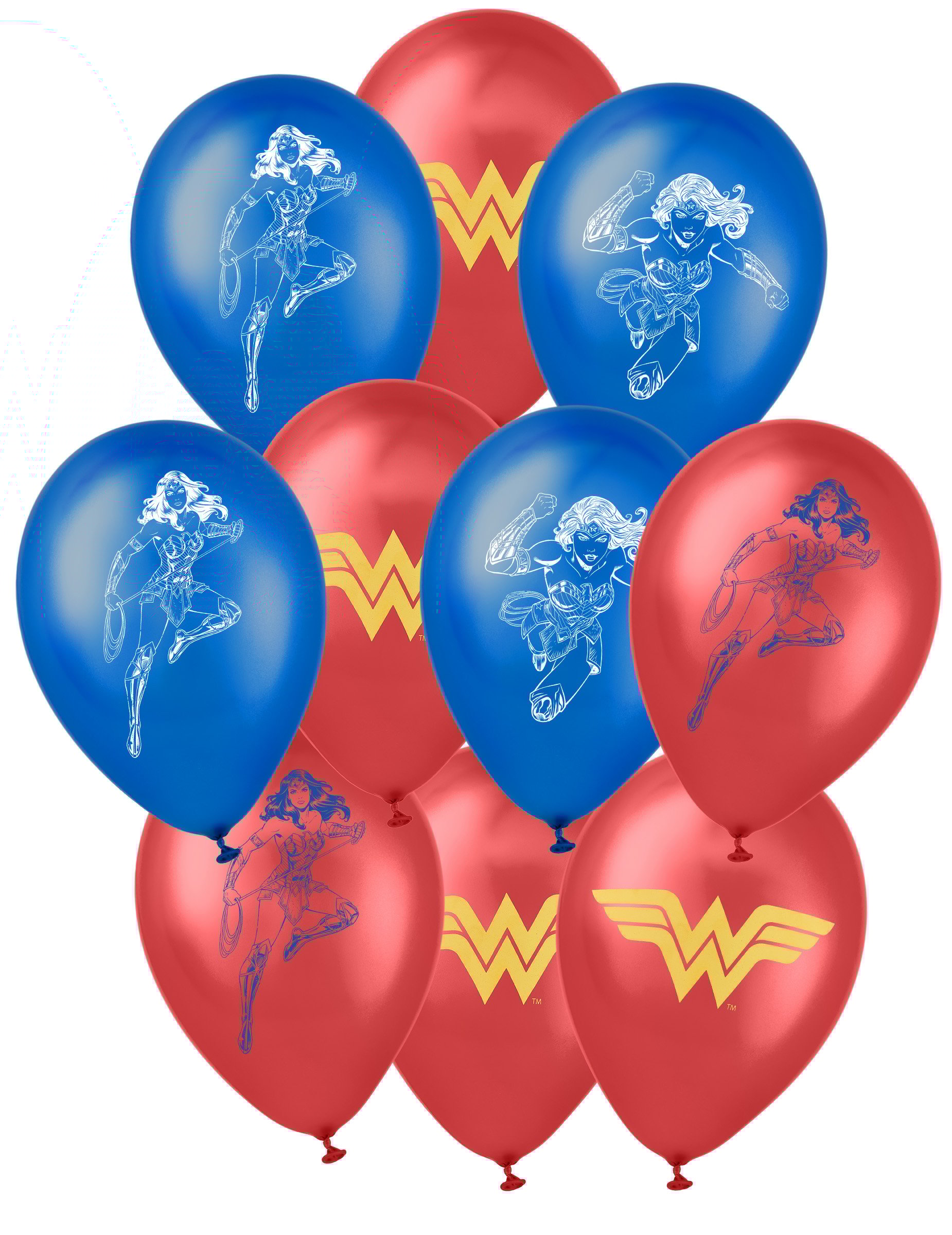 10 Latexballons Wonder Woman 25x32cm Blau Rot 10 Latexballons Wonder Woman 25x32cm Blau Rot von GLOBOLANDIA