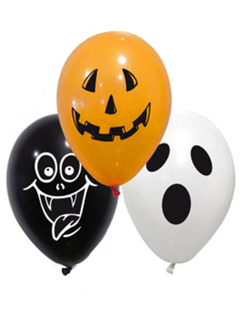 Halloween-Ballons Luftballon-Set mit Grusel-Motiven 10-teilig orange-schwarz-weiss 28cm Halloween-Ballons Luftballon-Set mit Grusel-Motiven 10-teilig orange-schwarz-weiss 28cm von GLOBOLANDIA