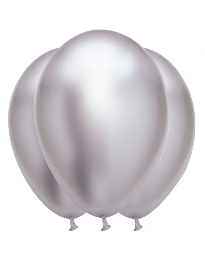Luftballons Dekoration 6 Stück silber 31x39cm Luftballons Dekoration 6 Stück silber 31x39cm von GLOBOLANDIA