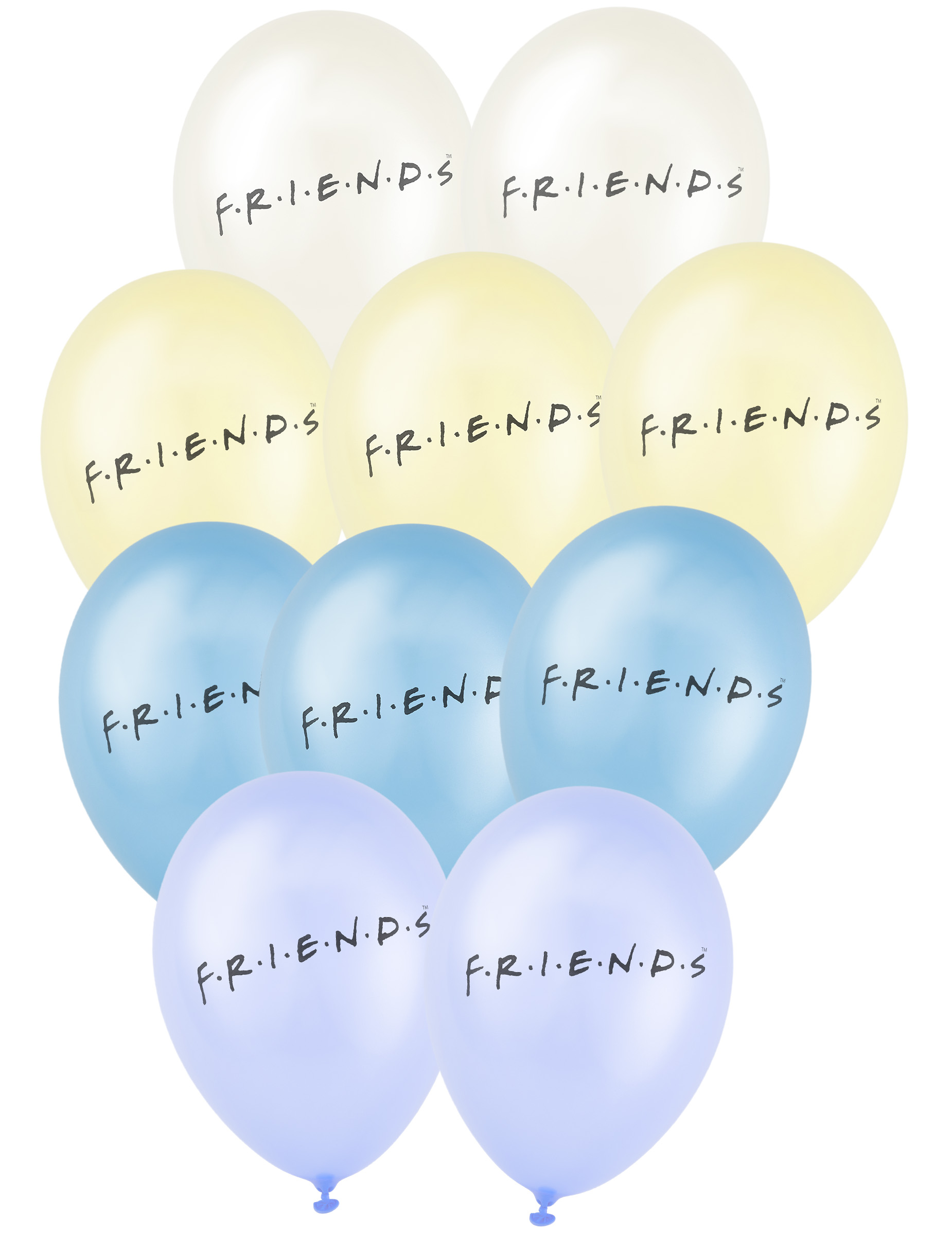 Set aus 10 Friends-Latexballons (25 x 32 cm) von GLOBOLANDIA