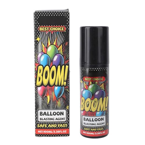 100 Ml Ballon Sprengspray, Schnelle Trockene Party Ballon Bursting -Lösung für Sofortige Festivaleffekte mit Präzisionsdüse für Hochzeits Geburtstagsfeierlichkeiten von GLOGLOW