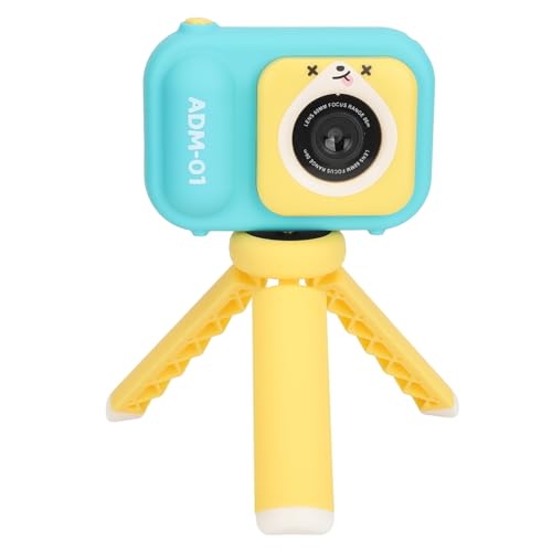 Blaue Kinderkamera, 48 MP, Doppelobjektiv, 2,4-Zoll-IPS-Bildschirm mit Stativ, Wiederaufladbarem Akku, Selfie-Stick, Timer-Aufnahmen fürvon 3 Bis 12 Jahren von GLOGLOW