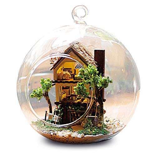 DIY-Puppenhaus-Bausatz, Miniatur-Wunder, DIY-Puppenhaus, Holz, Inspirierende Kreativität, Mini-Haus-Bausatz für Heimbüro-Dekoration von GLOGLOW