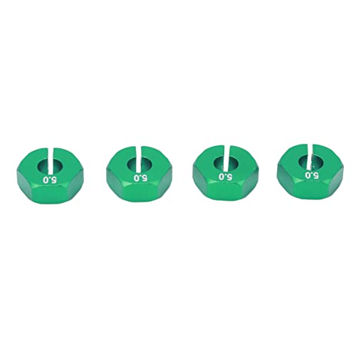 GLOGLOW 12-mm-Rad-Sechskant-Naben-Kombinationsset mit Stiftschrauben, Exquisite Kupplungen aus Aluminiumlegierung für 1/10 RC-Car-Enthusiasten (Green) von GLOGLOW
