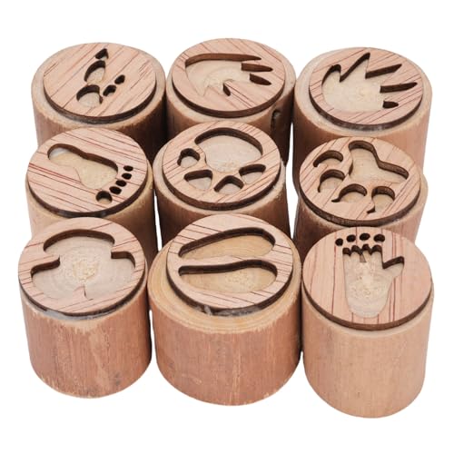 GLOGLOW 9pcs Animal Footprint Stamps, Hölzernen Wildtierstrecken Stempel Set Mini Handgefertigte Kreativität Lernspielzeug für das Erstellen von Dekorationsprojekten GLOGLOW 9pcs Animal Footprint Stamps, Hölzernen Wildtierstrecken Stempel Set Mini Handgefertigte Kreativität Lernspielzeug für das Erstellen von Dekorationsprojekten von GLOGLOW