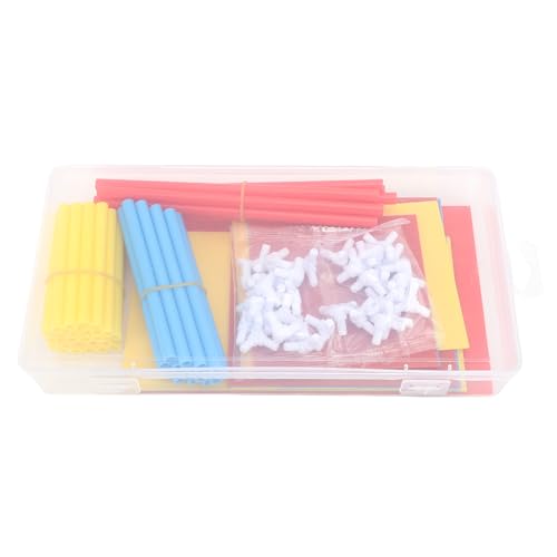 GLOGLOW Gebäudestabblöcke, Tragbare Lustige Gebäudestabblöcke Plastik Multi -lebendiger Farben Interaktives Pädagogisches Geometrisches Gebäudespielzeug für Kind von GLOGLOW