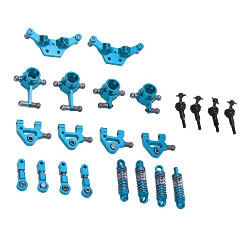 GLOGLOW RC-Car-Upgrade-Teile, Langlebiges Aluminiumlegierungsmaterial, Stoßdämpfer, CVD-Antriebswellen, Vorne und Hinten, Lenkschale für WLtoys K969, K979, K989, K999 (Blue) von GLOGLOW