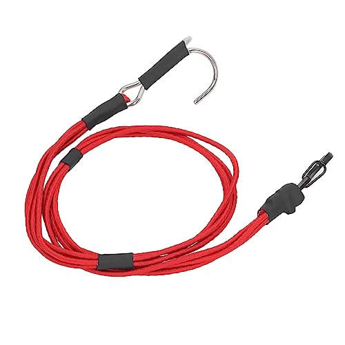 GLOGLOW RC Crawler Winch Strap, 50 cm RC Trailer Strap Einfach zu Verbindender Edelstahlhaken Starke Spannkraft für 1/10 1/8 RC Cars (Rot) von GLOGLOW