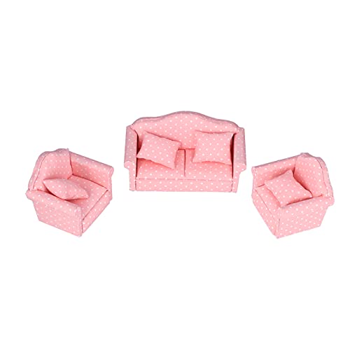 Puppenhaus Möbel, Miniatur Sofa für Puppenhaus 1:12, Minisofa für Puppenhaus mit Punkten für Geschenke für Puppen, Schlafzimmer für Puppe, Puppenhaus Möbel, Miniatur Sofa für Puppenhaus 1:12, Minisofa für Puppenhaus mit Punkten für Geschenke für Puppen, Schlafzimmer für Puppe, von GLOGLOW