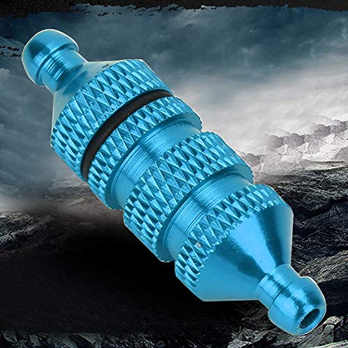 RC Aluminium Kraftstofffilter Hoch Upgrade Teil für 1:8/1:10 Modellauto, Blau, Gelb, Lila, Rot für RC Ölfilter (BLUE) von GLOGLOW