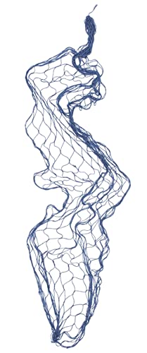 GLOREX 6 1860 102 - Fischernetz aus Baumwolle aus Naturfasern, blau gefärbt, ca. 100 x 200 cm, als maritimer Wand- und Tischschmuck von GLOREX