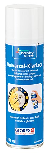 GLOREX 6 3009 699 - Universal Klarlack glänzend, 300 ml, trocknet schnell, universell einsetzbar, nicht für Styropor geeignet von GLOREX