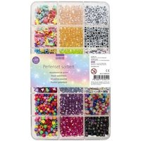 GLOREX Kunststoffperlen Set mehrfarbig 2400 Teile von GLOREX