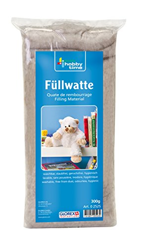 Glorex 0 2525 - Füllwatte beige, 300 g, Füllmaterial aus 100 % Polyester, mit extra viel Spannkraft, staubfrei, waschbar, geruchsfrei und hygienisch Glorex 0 2525 - Füllwatte beige, 300 g, Füllmaterial aus 100 % Polyester, mit extra viel Spannkraft, staubfrei, waschbar, geruchsfrei und hygienisch von GLOREX