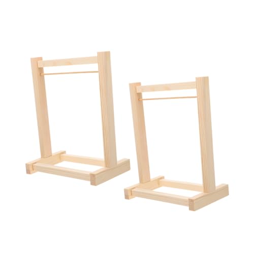 GLSTOY Platzsparender Kleiderbügel Für Puppenhäuser 2 Stück Aufbewahrungsständer Für Puppenkleidung Aus Holz Für Puppen Und Miniaturen von GLSTOY