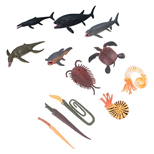 GLSTOY Simulierte Meerestiermodelle Prähistorisches Spielzeug 1 Set/12 Stück Für Jungen Und Mädchen Lernen von GLSTOY