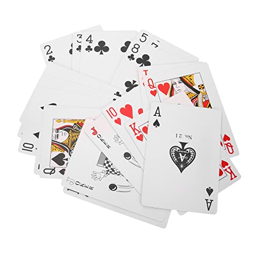 GLSTOY 1 Satz Gigantisches Poker Kartenspiel Riesige Spielkarten für Erwachsene und Spaß für Partys Outdoor Aktivitäten und Reisen Hochwertige Verarbeitung und Klares Design für GLSTOY 1 Satz Gigantisches Poker Kartenspiel Riesige Spielkarten für Erwachsene und Spaß für Partys Outdoor Aktivitäten und Reisen Hochwertige Verarbeitung und Klares Design für von GLSTOY
