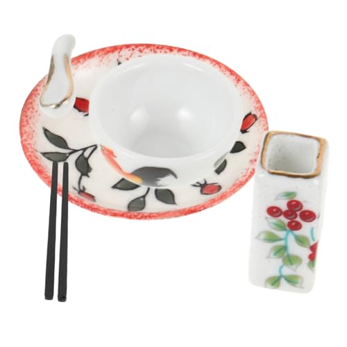 GLSTOY 1 Satz Mini-küchenutensilien Platte Kleiner Löffel Puppenstubenmöbel Waschbecken Puppenhaus Miniatur Bausatz Selber Machen Seifen Halter Tabletts Gericht Schwamm Heimwerken Keramik von GLSTOY