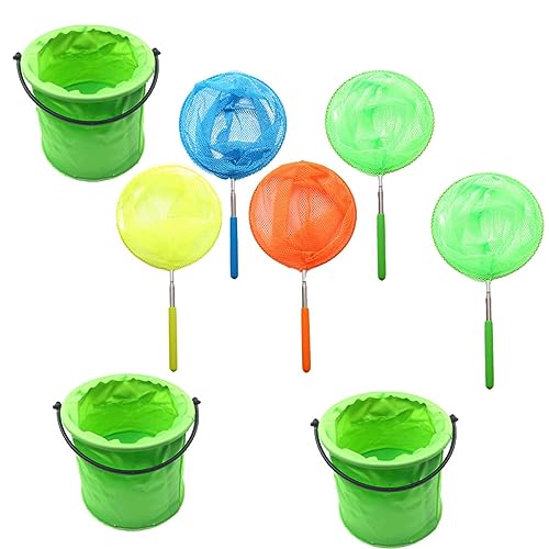 GLSTOY 1 Satz Teleskop Insektenfangnetz Set für Teiliges Fishing Net mit Faltbaren Eimern für Outdoor und Entdeckungen Natur Zufällige Farbe Zufällige Farbe von GLSTOY