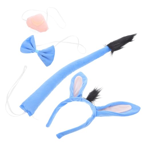 GLSTOY 1 Satz Tierbekleidungszubehör Eselsschwanz und Ohren Eselstirnband Cosplay-Kopfschmuck Stirnband für Zootiere Tierstirnbänder Fuzzy-Ohren-Stirnband Esel-Zubehör Stoff Himmelblau GLSTOY 1 Satz Tierbekleidungszubehör Eselsschwanz und Ohren Eselstirnband Cosplay-Kopfschmuck Stirnband für Zootiere Tierstirnbänder Fuzzy-Ohren-Stirnband Esel-Zubehör Stoff Himmelblau von GLSTOY