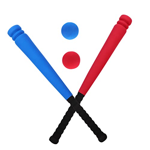 GLSTOY 1 Set Baseballschläger Für Weicher Baseball Mit 2 Schlägern Und 2 Bällen Ideal Für Drinnen Und Draußen Farben Zufällig von GLSTOY