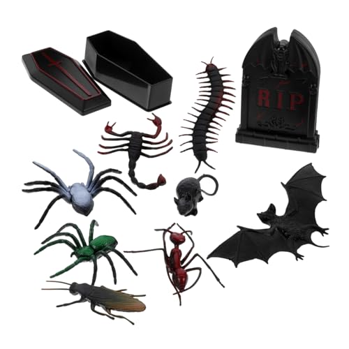 GLSTOY Grabstein Sarg Dekoration Halloween Miniatur Szenenlayout Requisiten Miniatur Halloween Ornament Dekoration Für Innenbereich von GLSTOY