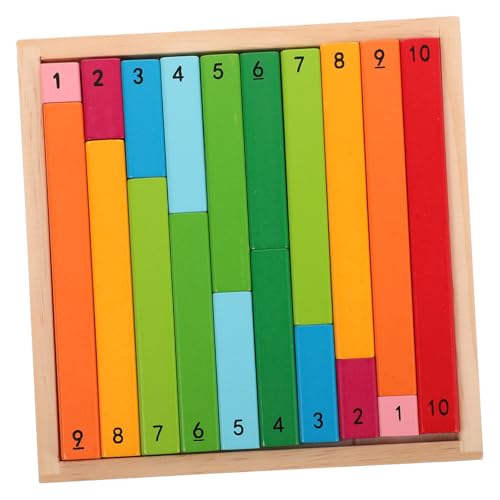GLSTOY 1 Satz Holz Mathe-lernstäbe Montessori-Mathe-fähigkeitswerkzeuge Zähl-lernstäbe Pädagogische Stäbe Für Mathematik-übungen Montessori-zählstäbe Mathematik-lehrmittel von GLSTOY