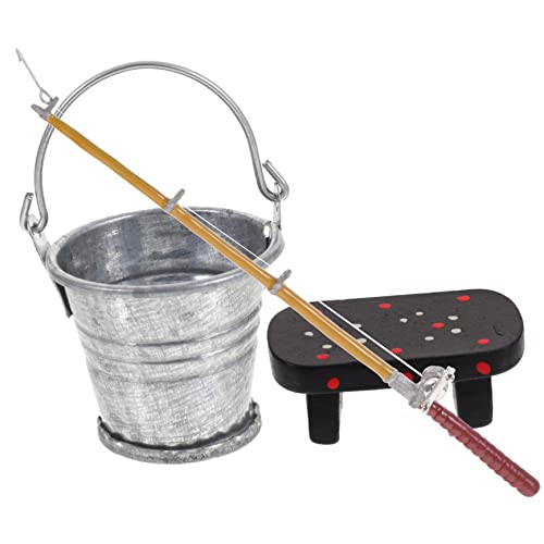 GLSTOY Mini-angelrutenbank-Set Dekoration Angelrute-Modell Mini Foto-Requisiten Spielzeug Wohnzimmer Schlafzimmer-Accessoires Kindergeschenke von GLSTOY