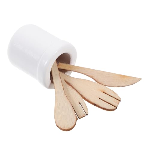 GLSTOY 1 Set Mini Küchengeschirr Aus Holz, Mini, Küchenzubehör, Miniatur Geschirr, Mikro Landschaftsdekoration, Mini Ornament, Miniatur Glas, Miniatur Spatel, DIY Zubehör von GLSTOY