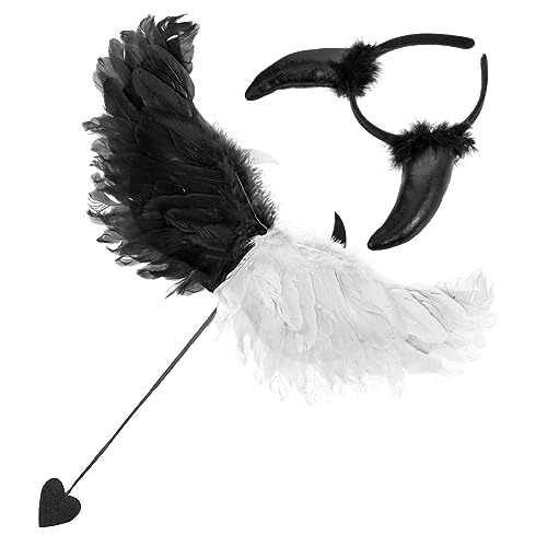 GLSTOY 1 Set Partyflügel, Halloweenflügel Und Stirnband, Flügel Requisite Für Party, Flügel Für Maskerade, Flügel Kostüm, Flügel Für Halloween, Cosplay Flügel, Partykostümflügel, GLSTOY 1 Set Partyflügel, Halloweenflügel Und Stirnband, Flügel Requisite Für Party, Flügel Für Maskerade, Flügel Kostüm, Flügel Für Halloween, Cosplay Flügel, Partykostümflügel, von GLSTOY
