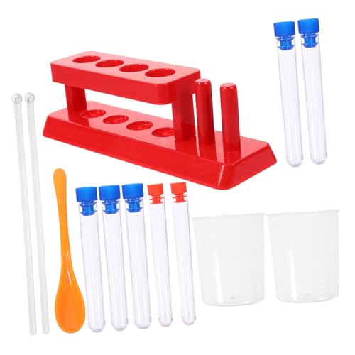 GLSTOY 1 Set Reagenzgläser Mit Gestell, Reagenzglas Aus Kunststoff Für Kinder, Durchsichtige Reagenzgläser, Kinderspielzeug, Rührstab Aus Kunststoff, Reagenzgläser Für Kinder, GLSTOY 1 Set Reagenzgläser Mit Gestell, Reagenzglas Aus Kunststoff Für Kinder, Durchsichtige Reagenzgläser, Kinderspielzeug, Rührstab Aus Kunststoff, Reagenzgläser Für Kinder, von GLSTOY