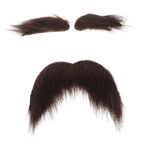 GLSTOY Kostüm Lustig 1 Set Selbstklebende Fake Schnurrbart Augenbrauen Set Für Änner Kostümzubehör Für Cosplay Partys Theateraufführungen Lustige Verkleidung Requisiten von GLSTOY