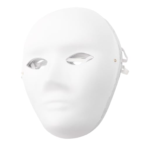 GLSTOY Maskerade Masken Weiße Papiermasken Zum Bemalen Leere Bastelmasken Für Partys Maskenball Cosplay Und Kreative Projekte Ideal Als Partygeschenke Und Bastelmaterial Weiße Papier Maske von GLSTOY