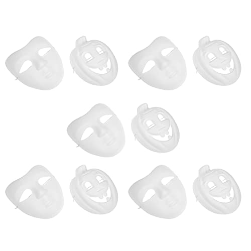 GLSTOY Halloween-masken Halloween Maske Kinder Diy Halloween Masken Leere Pulp Masken Bemalen Für Kostümpartys Cosplay Weißes Design Für Kreative Gestaltung Ideal Für Halloween Karneval GLSTOY Halloween-masken Halloween Maske Kinder Diy Halloween Masken Leere Pulp Masken Bemalen Für Kostümpartys Cosplay Weißes Design Für Kreative Gestaltung Ideal Für Halloween Karneval von GLSTOY