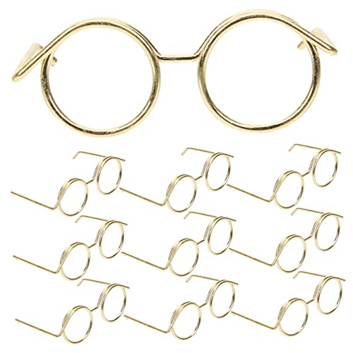 GLSTOY Mini-brillenspielzeug Für Puppen 10 Stück Puppenbrillen Mit Metallrahmen Puppen-ankleidespielzeug Mini-Sonnenbrillen Für Puppenzubehör von GLSTOY