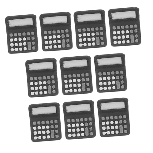 GLSTOY 10 Stück Mini Taschenrechner Miniatur Modell Realistische Miniatur Rechenhilfen Detailgetreue Dollhouse Accessories für Puppenhaus Dekoration als Mini Zubehör für Klassenzimmer von GLSTOY