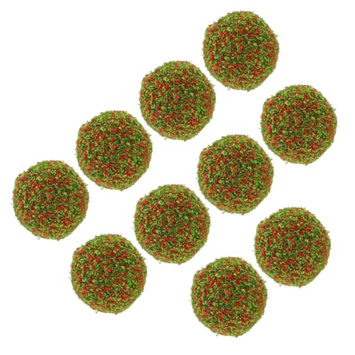 GLSTOY 10 Stück Miniatur Kugeln Künstliche Pflanzen Modellbau Sandtisch Dekoration Mikro Landschaft DIY Zubehör für Puppenhaus Gartentisch Ornamente von GLSTOY