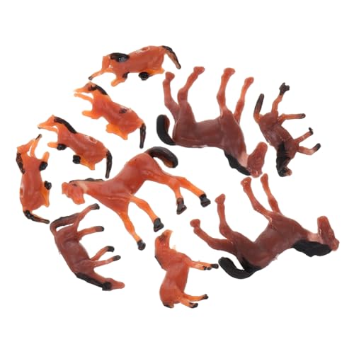 GLSTOY 10 Stück Modell Tiermodell Verzieren Mini Pferdestatue Pferdeskulptur Wohnkultur Künstliches Pferdemodell Mini Verzierung Dekorative Pferdedekoration Gefälschte Pferdedekoration von GLSTOY