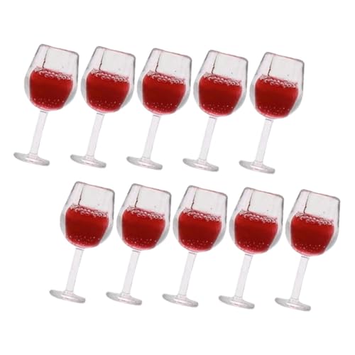 GLSTOY 10 Stück Mini-weingläser Dekorative Miniatur-Glaser Für Puppenhaus Exquisites Mini-Glas-Set von GLSTOY