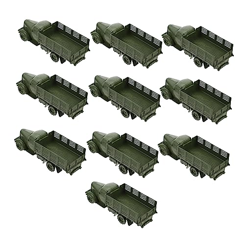 GLSTOY 10 Stück Teiliges Kunststoff LKW Modellspielzeug Realistische Baustellenfahrzeuge Sicherer Kunststoff Ergonomisch Geformt Fördert Feinmotorik und Spielspaß für Kleinkinder von GLSTOY