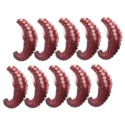 GLSTOY 10 Stück Teiliges Realistische Künstliche Tentakel Deko aus Hochwertigem Langlebiges Wiederverwendbares Simulation Meeresfrüchte Modell für Sushi Shop Ladendekoration und von GLSTOY