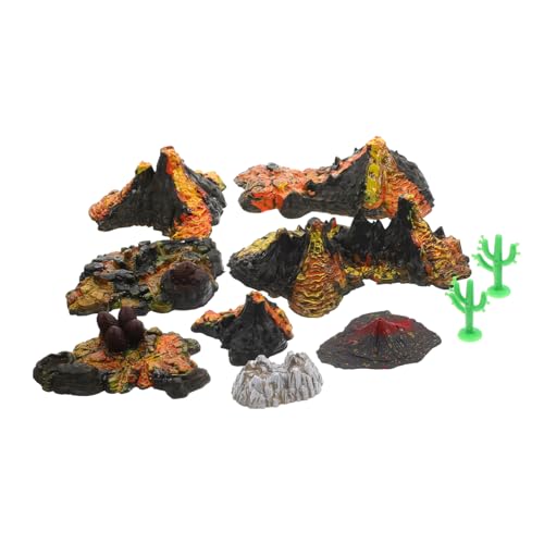 GLSTOY 10 Stück Vulkan Modellzubehör, Vulkanspielzeug, Vulkanornament Aus Kunststoff, Vulkanförmige Dekoration, Vulkanstatue, Simulation, Vulkanmodell, Panzerdekoration, Vulkanlandschaft GLSTOY 10 Stück Vulkan Modellzubehör, Vulkanspielzeug, Vulkanornament Aus Kunststoff, Vulkanförmige Dekoration, Vulkanstatue, Simulation, Vulkanmodell, Panzerdekoration, Vulkanlandschaft von GLSTOY